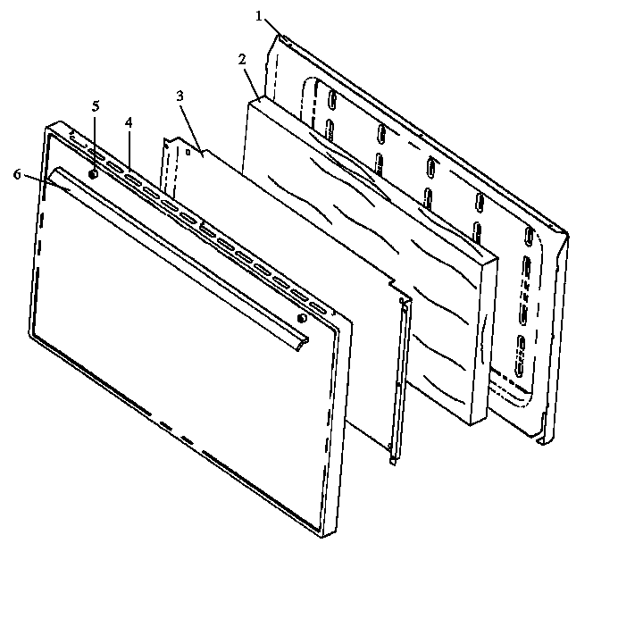 OVEN DOOR ASSEMBLY (SNE26AA/P1142424NW,L) (SNE26ZZ/P1142455NW)