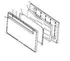 Amana SNE26AA/P1142424NW,L oven door assembly (sne26aa/p1142424nw,l) (sne26zz/p1142455nw) diagram