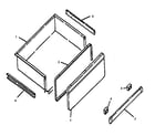 Caloric ESF34002LG/P1130955NL drawer assembly diagram