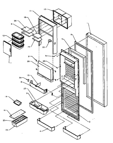 Refrigerator door