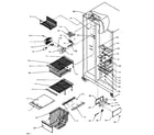 Amana SPD22NL-P1181306WL freezer shelving & refrigerator light (spd22nl/p1181306wl) (spd22nw/p1181306ww) diagram