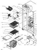 Freezer shelving & refrigerator light (spd22nl/p1181306wl) (spd22nw/p1181306ww)