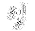 Amana SPD22NW-P1181306WW refrigerator shelving & drawers (spd22nl/p1181306wl) (spd22nw/p1181306ww) diagram