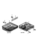 Upper/lower rack parts
