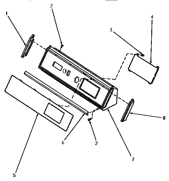 Graphics panel, control hood and controls