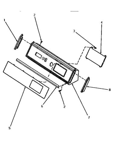 Graphics panel, control hood and controls
