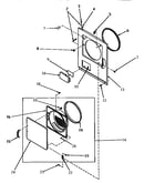 Loading door, front panel and seals