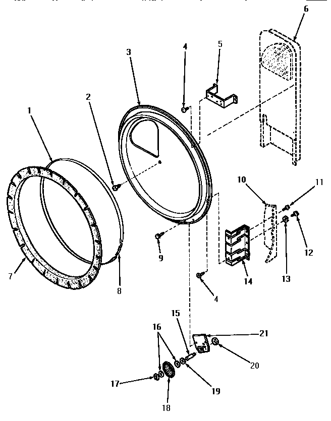 REAR BULKHEAD, FELT SEAL AND CYLINDER ROLLER