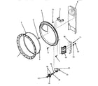 Speed Queen NG8839 rear bulkhead, felt seal and cylinder roller diagram