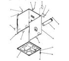 Speed Queen AG9439 cabinet, exhaust duct and base diagram