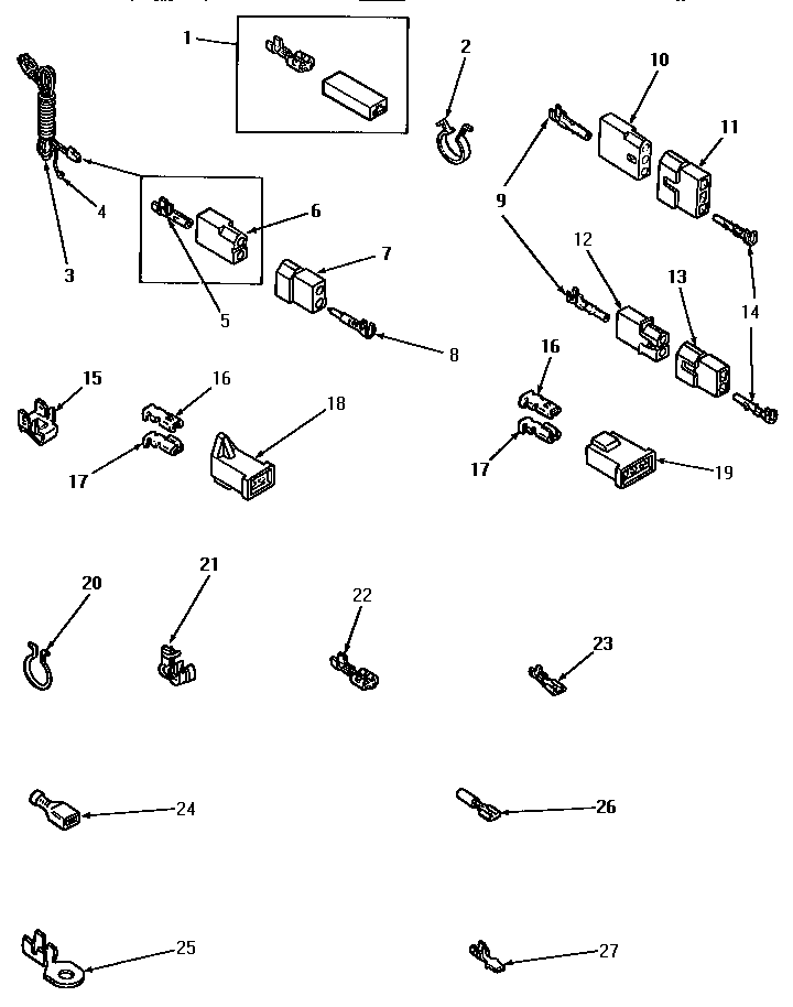 Power cord and terminals
