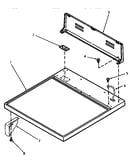 Cabinet top and control hood rear panel