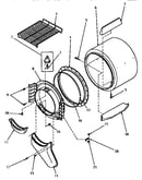 Front bulkhead, air duct, felt seal and cylinder