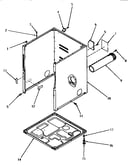 Cabinet, exhaust duct and base