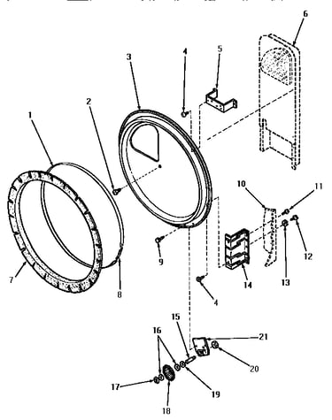 Rear bulkhead, felt seal and cylinder roller