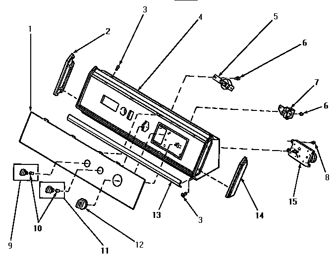 Graphics panel, control hood and controls