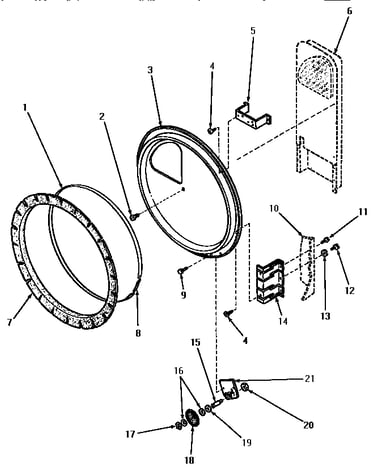Rear bulkhead, felt seal and cylinder roller