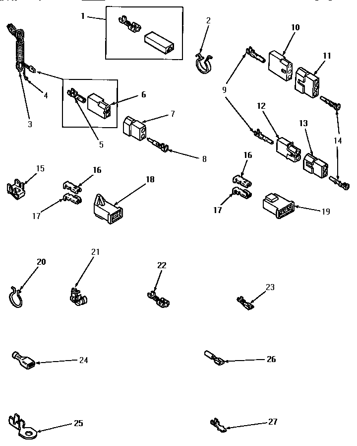 Power cord and terminals