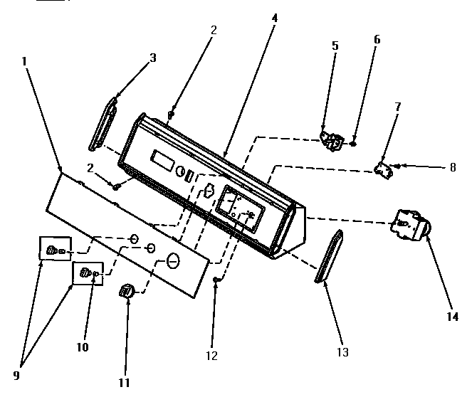 Graphics panel, control hood and controls