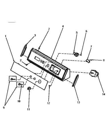 Graphics panel, control hood and controls