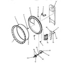 Speed Queen NG6819 front bulkhead, felt seal and cylinder roller diagram