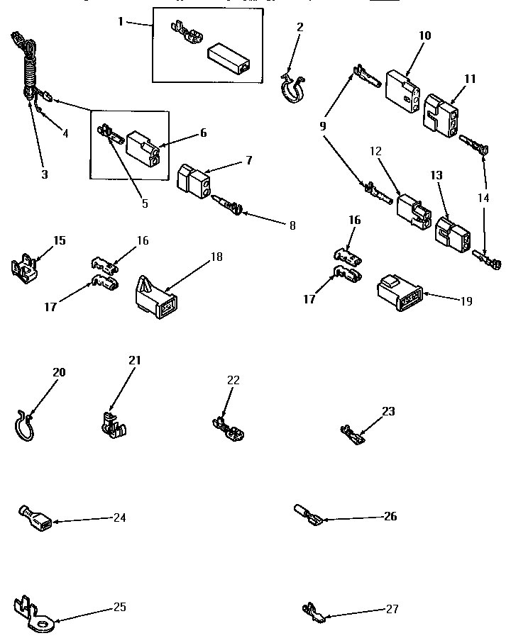 Power cord and terminals