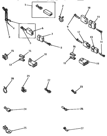 Power cord and terminals