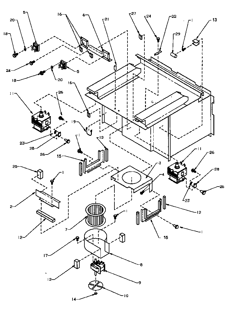 Cavity & chassis assembly & electrical components