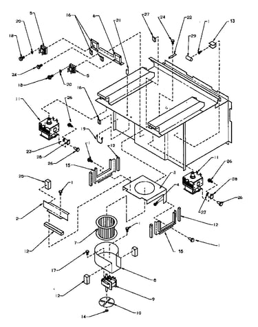 Cavity & chassis assembly & electrical components