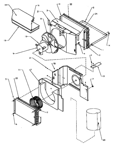 Evaporator, condenser, insulation & air flow system