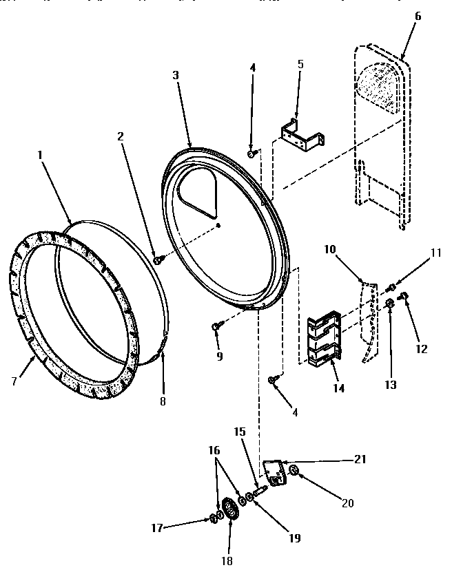 Rear bulkhead, felt seal and cylinder roller