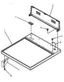 Cabinet top and control hood rear panel