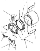 Front bulkhead, air duct, felt seal and cylinder