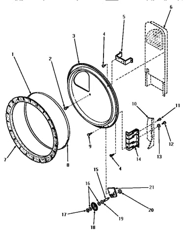 Rear bulkhead, felt seal and cylinder roller