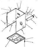 Cabinet, exhaust duct and base