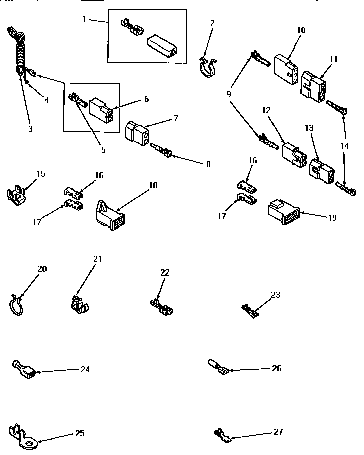 Power cord and terminals