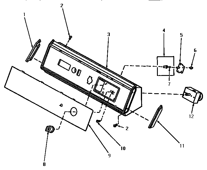 Graphics panel, control hood and controls