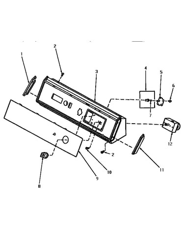 Graphics panel, control hood and controls