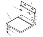Speed Queen AE3413 cabinet top and control hood rear panel diagram