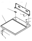 Cabinet top and control hood rear panel