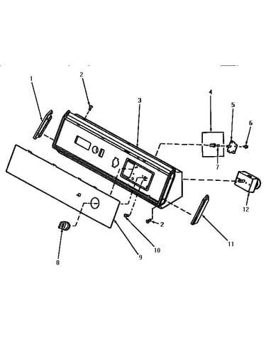 Graphics panel, control hood and controls