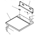 Speed Queen AG3419 cabinet top and control hood rear panel diagram