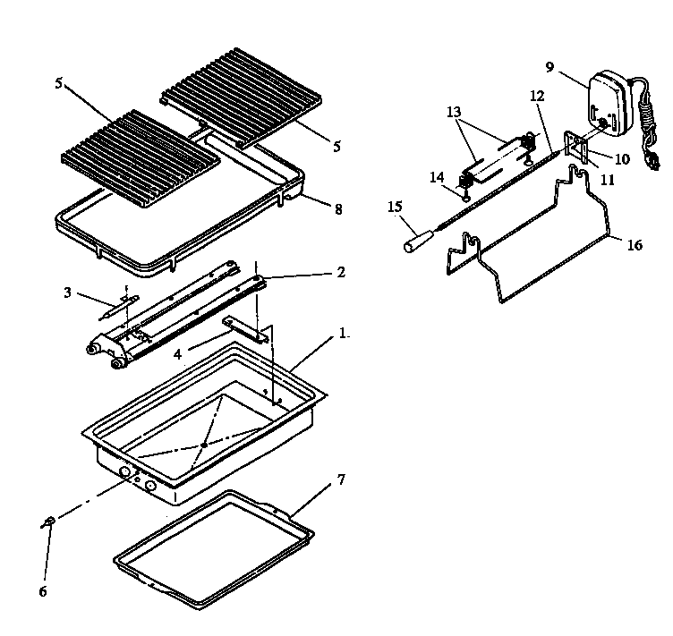 Grille/rotisserie assembly (pgt193ub/p1131602nb) (pgt193ub/p1131616nb) (pgt193ub1/p1131612nb) (pgt193ub2/p1131621nb) (pgt193uk/p1131602nk) (pgt193uw/p1131602nw) (pgt193uw/p1131616nw) (pgt193uw1/p1131612n) (pgt193uww1/p1131612nww) (pgt193uww2/p1131621nww)