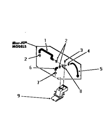 Water inlet and filler hose (through serial no. 21n92779)