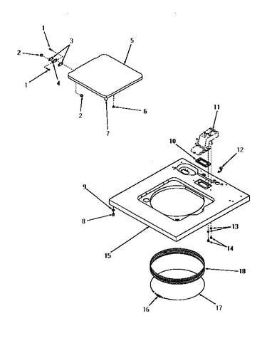 Cabinet top and loading door