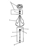 Agitator, shaft and fabric softener dispenser