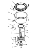 Agitator post and spin tub
