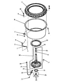 Agitator post and spin tub