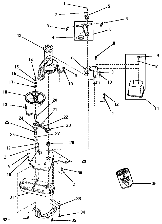 COUNTERBALANCE WEIGHT, BRACKET AND MOUNTING PLATE