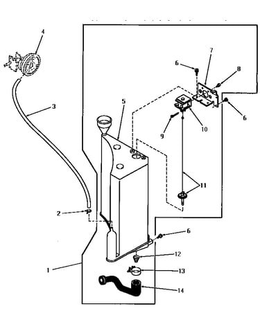 Reservoir and drain valve (start # s556d40 and 234j7953)